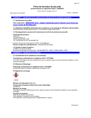 Lutte anti-nuisibles - Produits anti-nuisibles - Raticide BRODITEC blé