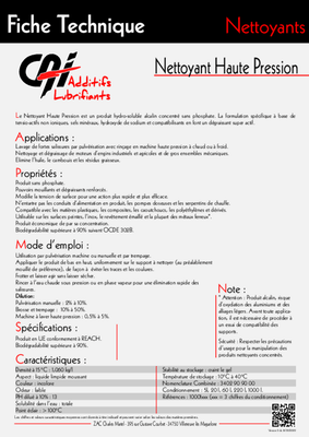 Consommables atelier - Nettoyants - Nettoyant haute pression 20L