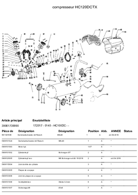 Compresseurs, outils pneumatiques - Compresseurs - Compresseur d'air monophasé 100 L