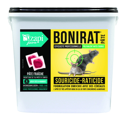 Lutte anti-nuisibles - Produits anti-nuisibles - Raticide souricide pâte 5 kg
