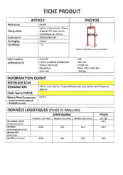 Equipement d'atelier - Presses - Presse d'atelier verin hydraulique 20 T